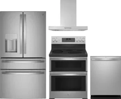 4 Piece Package Includes Refrigerator, Range, Hood And Dishwasher